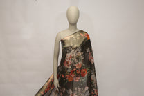 Jacquard en mousseline de soie naturelle