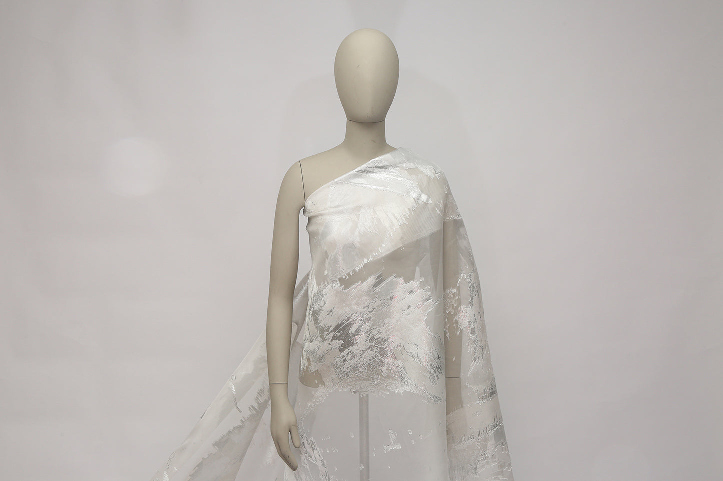 Natural silk organza jacquard