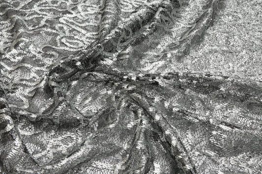 Dentelle lurex à paillettes 