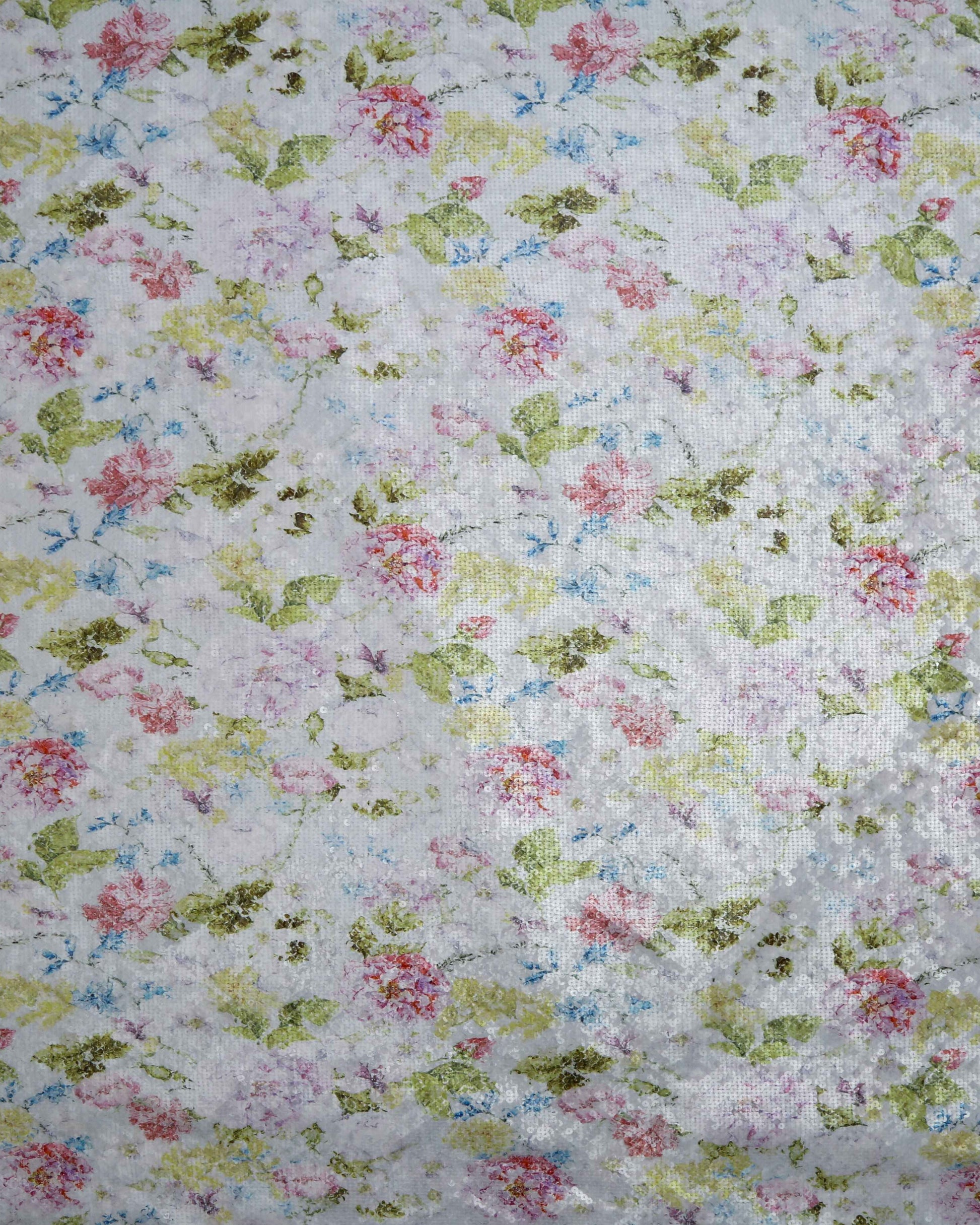 Poly Tulle Polyester Floral Fabric