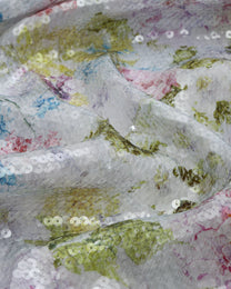 Poly Tulle Polyester Floral Fabric