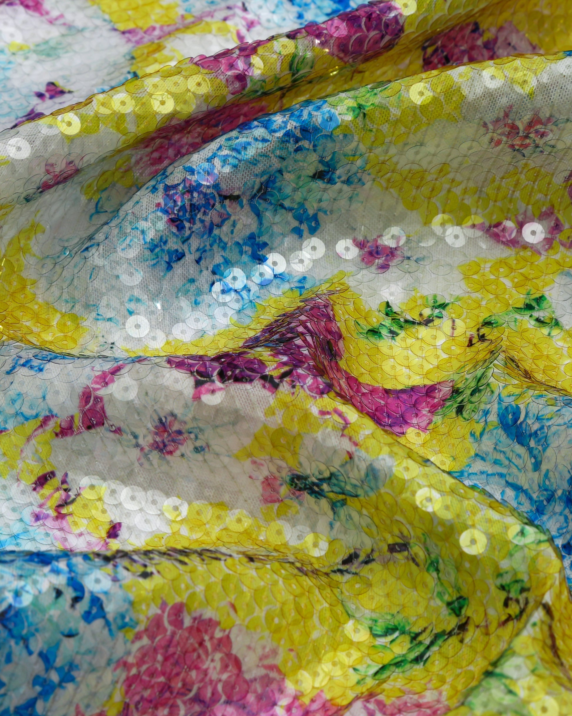 Poly Tulle Polyester Floral Fabric