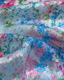 Poly Polyester Floral Fabric