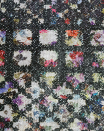 Poly Polyester Geometric Fabric