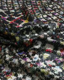 Poly Polyester Geometric Fabric