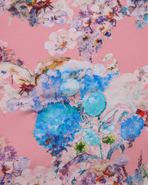 Silk Chiffon Floral Fabric