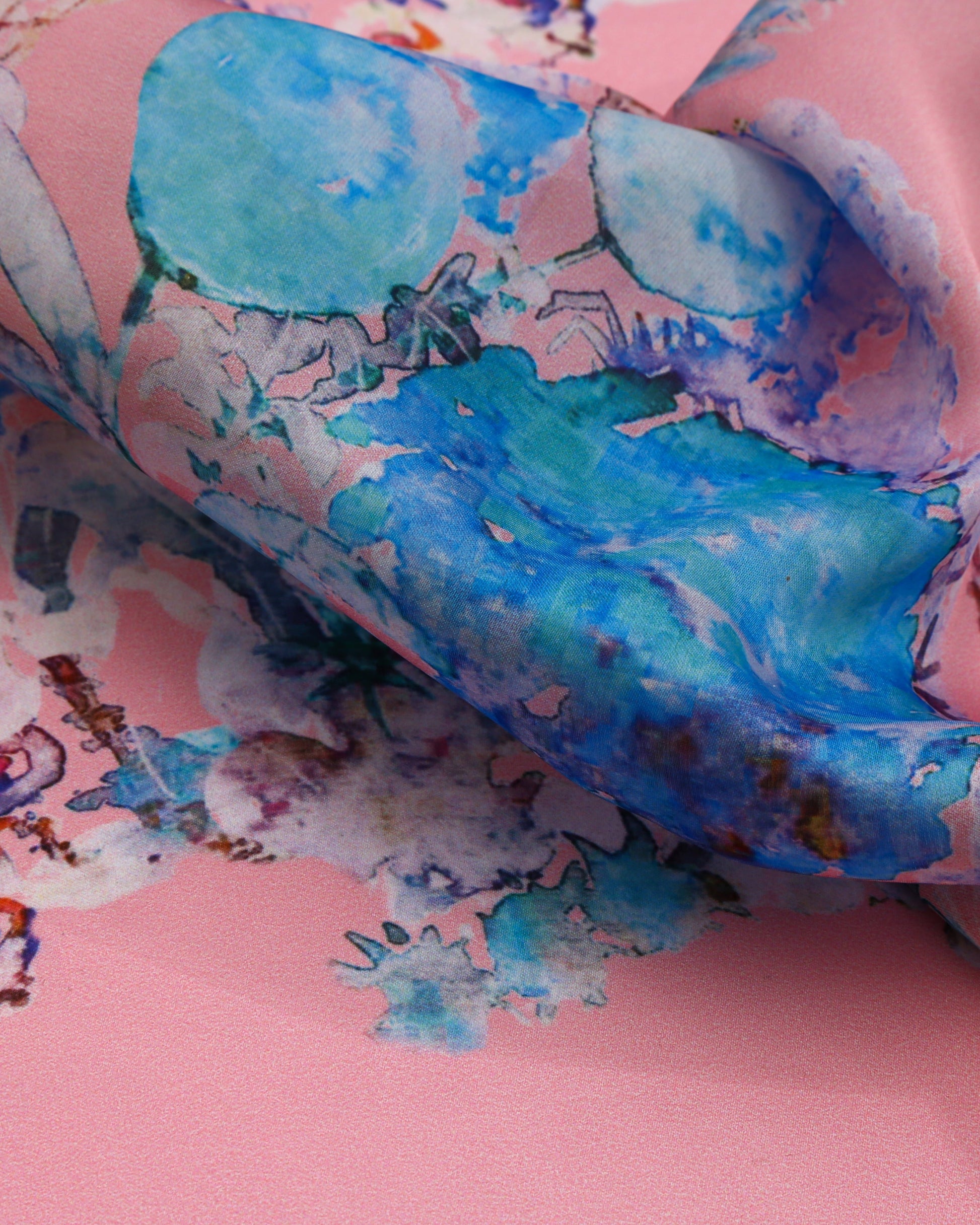 Silk Chiffon Floral Fabric
