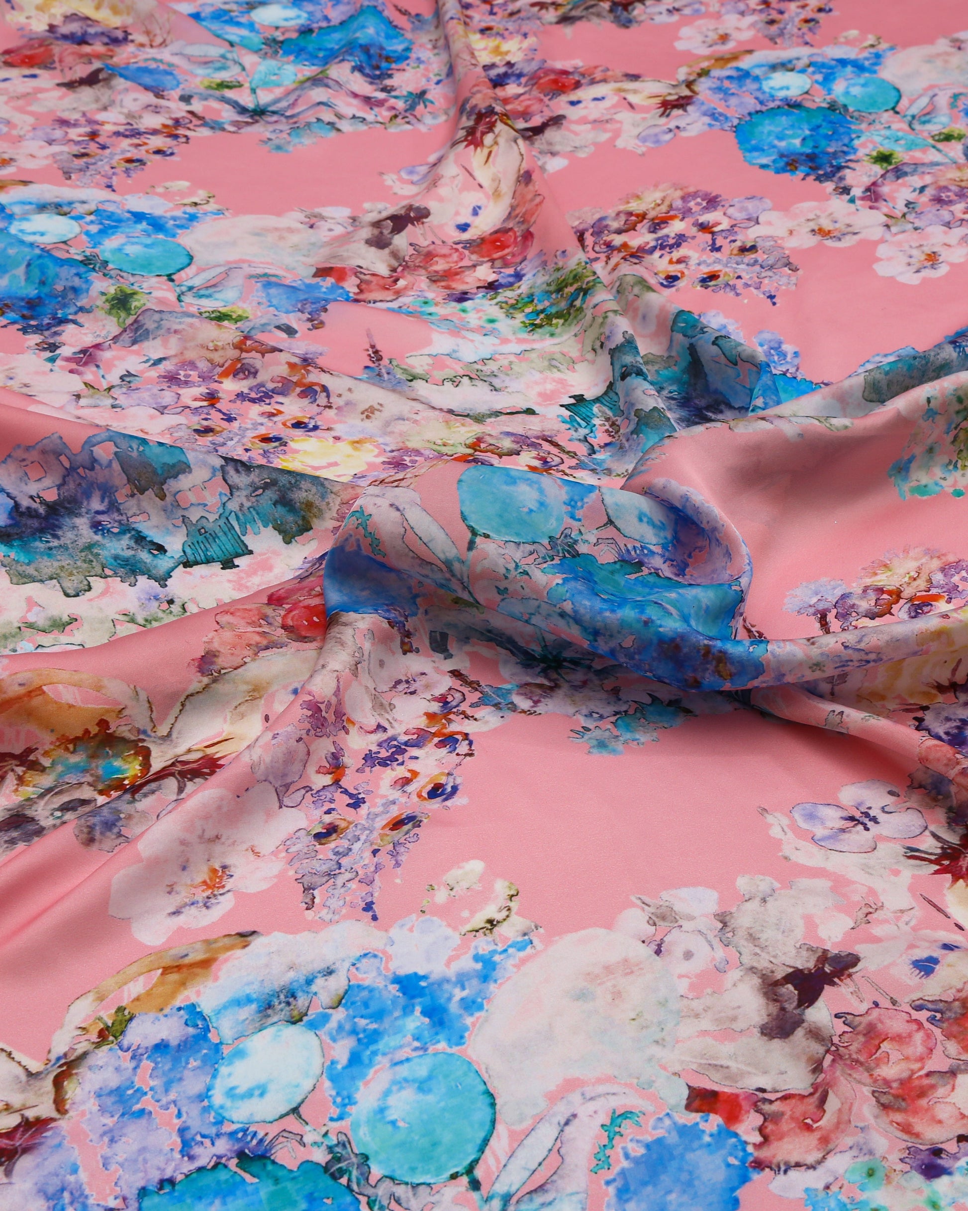 Silk Chiffon Floral Fabric