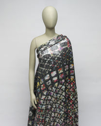 Poly Polyester Geometric Fabric