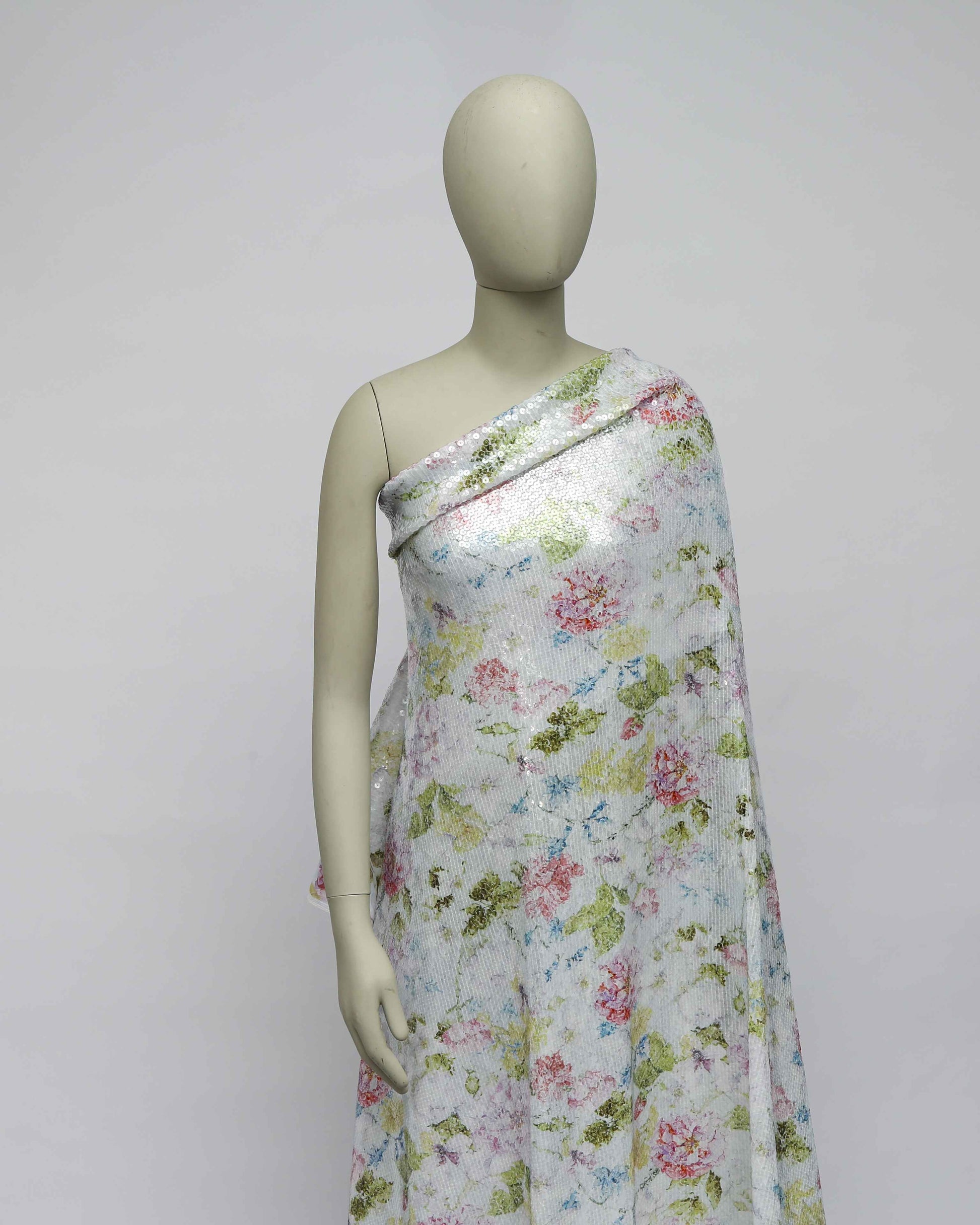 Poly Tulle Polyester Floral Fabric