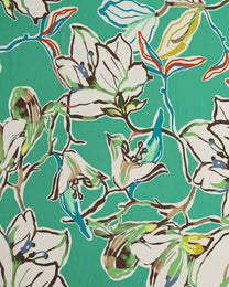 Linen Viscose Floral Fabric