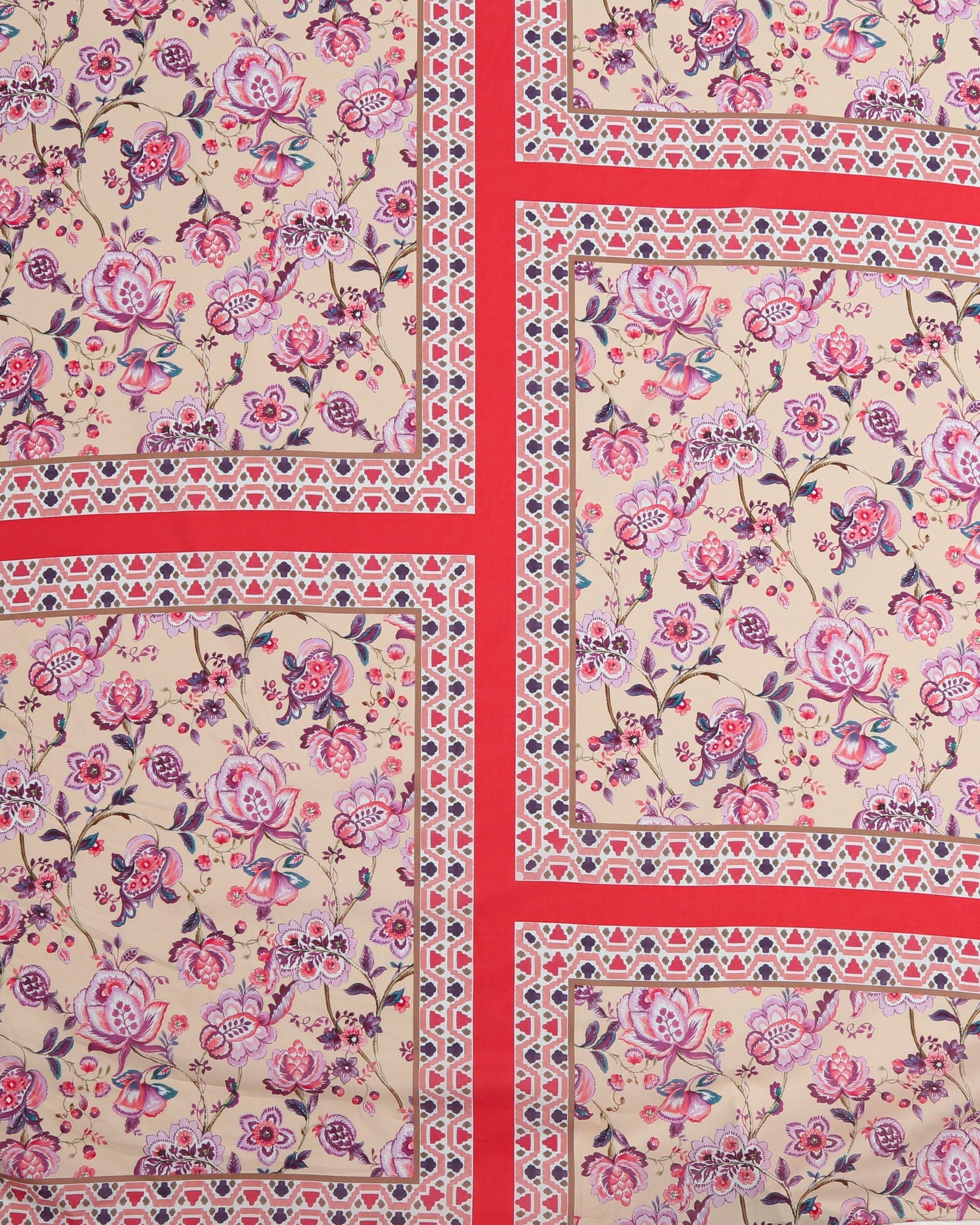 Cotton Linen Floral Fabric
