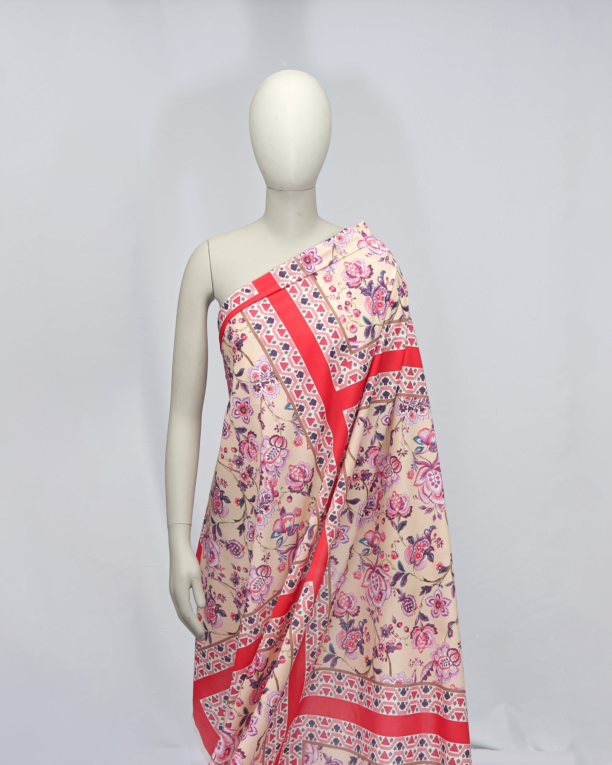 Cotton Linen Floral Fabric