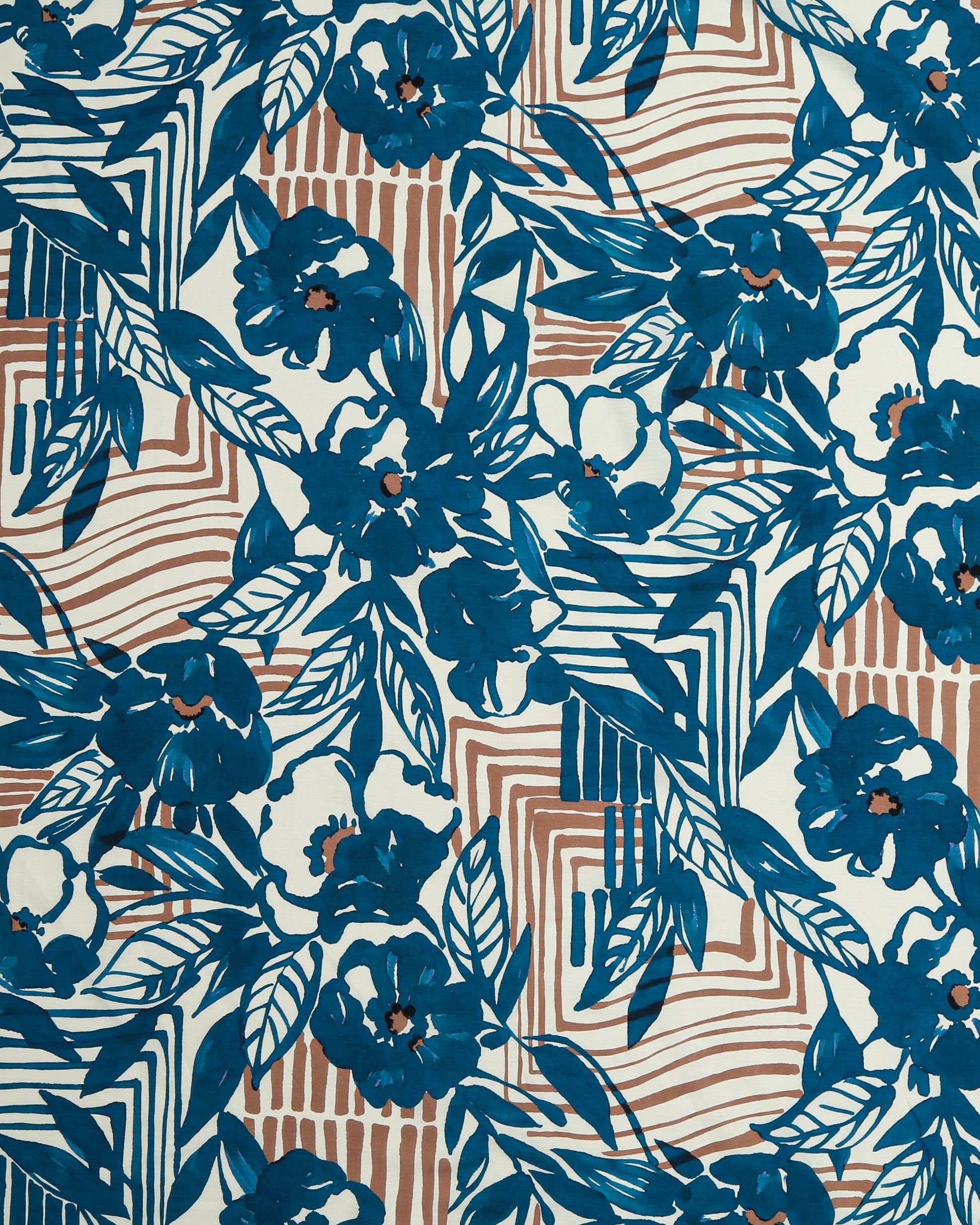 Linen Viscose Floral Fabric