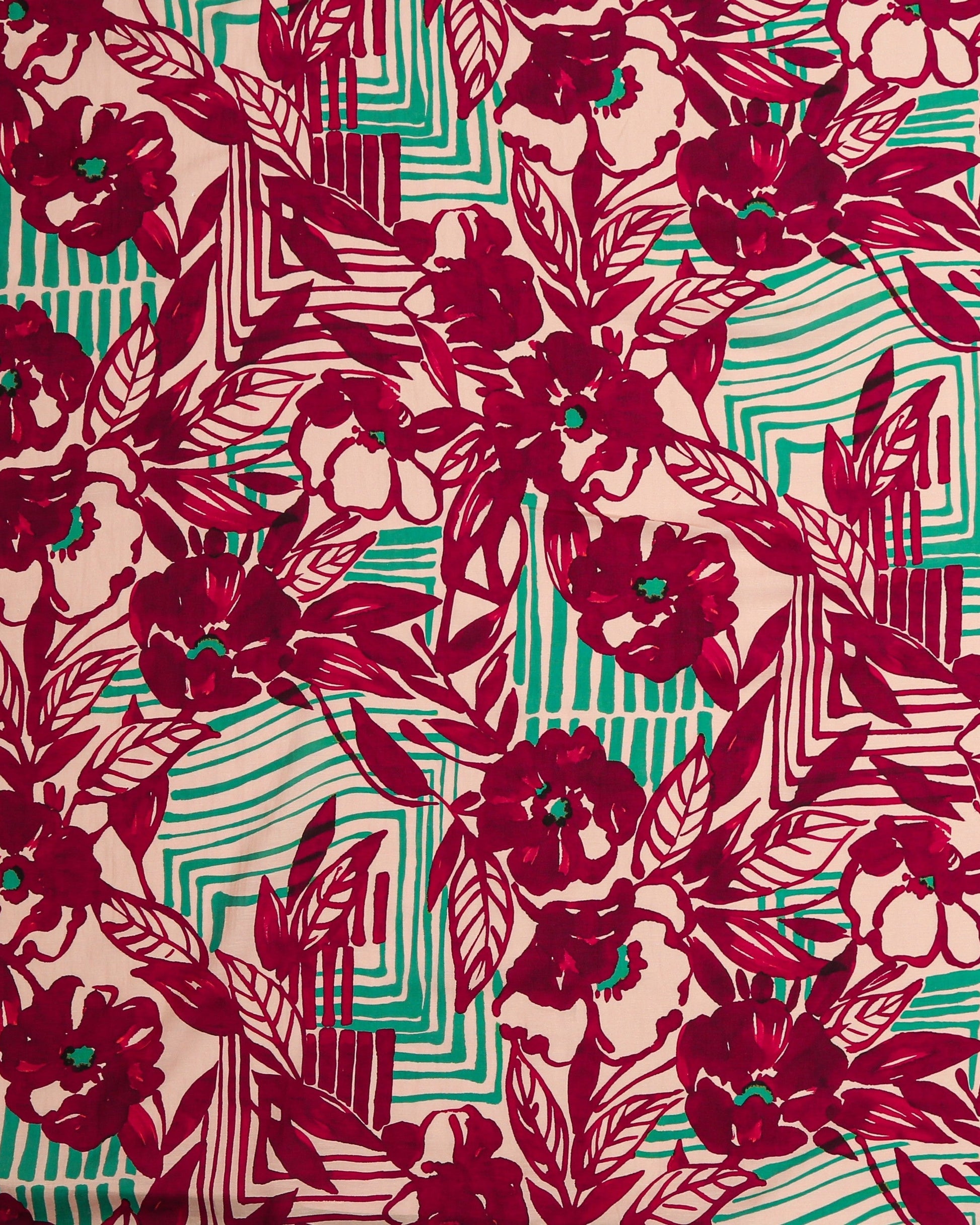 Linen Viscose Floral Fabric