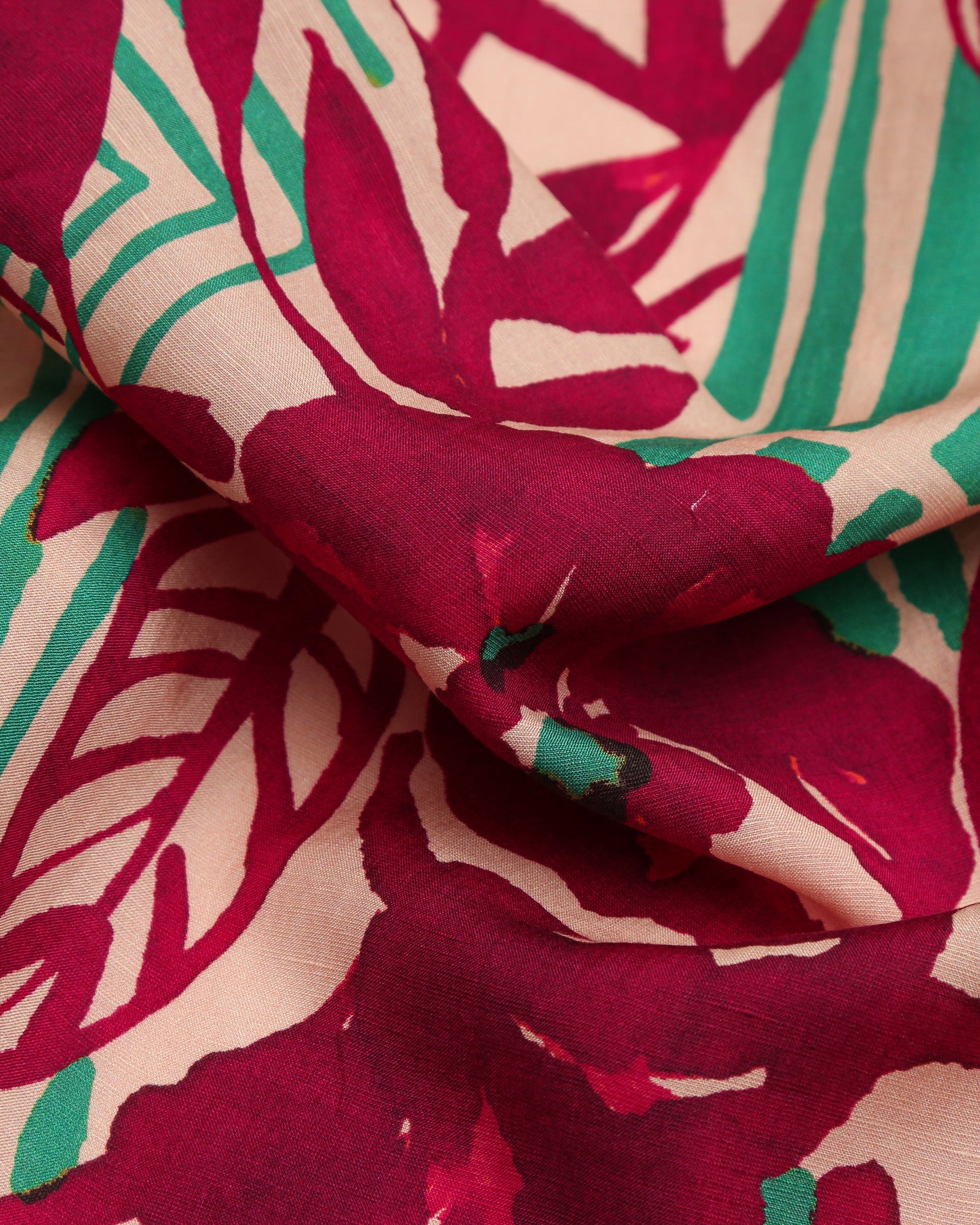 Linen Viscose Floral Fabric