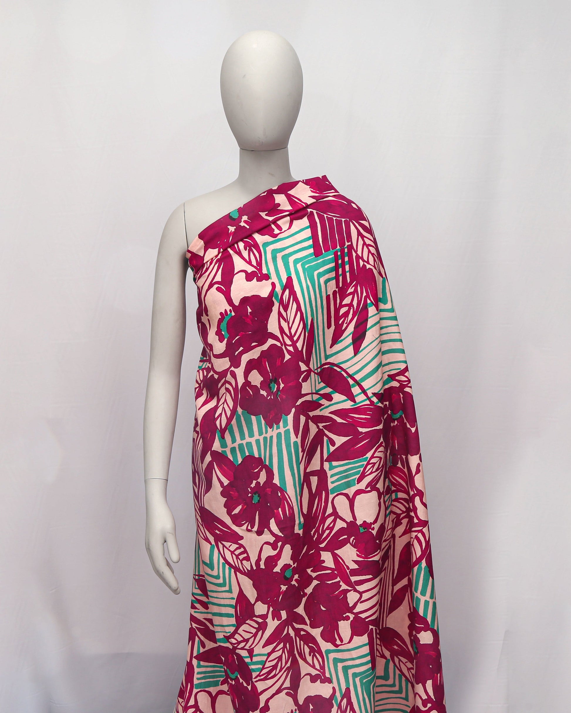 Linen Viscose Floral Fabric