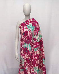 Linen Viscose Floral Fabric