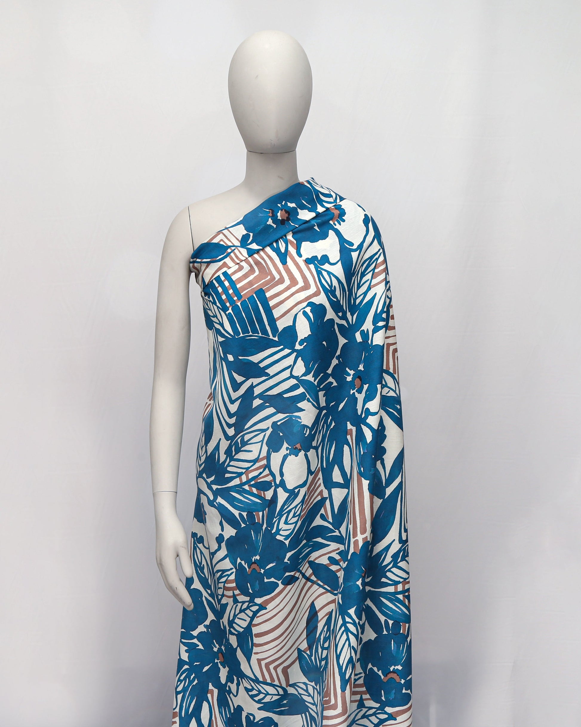 Linen Viscose Floral Fabric