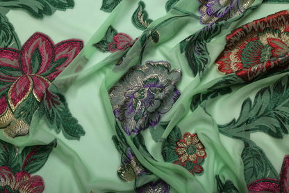 Pure silk chiffon jacquard