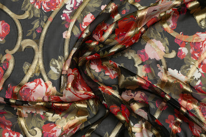 Pure silk chiffon jacquard