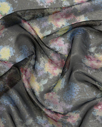 Silk Jacquard Floral Fabric