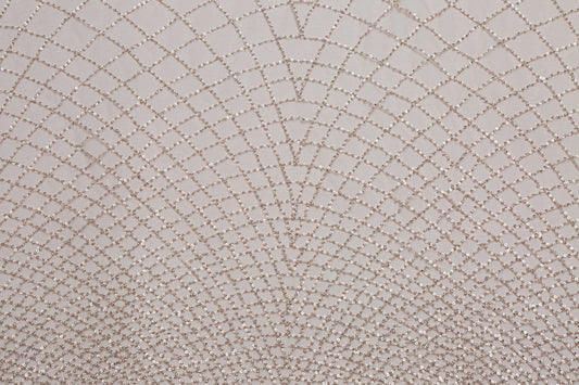 Beaded Silk Tulle Beaded Fabric - Polyester