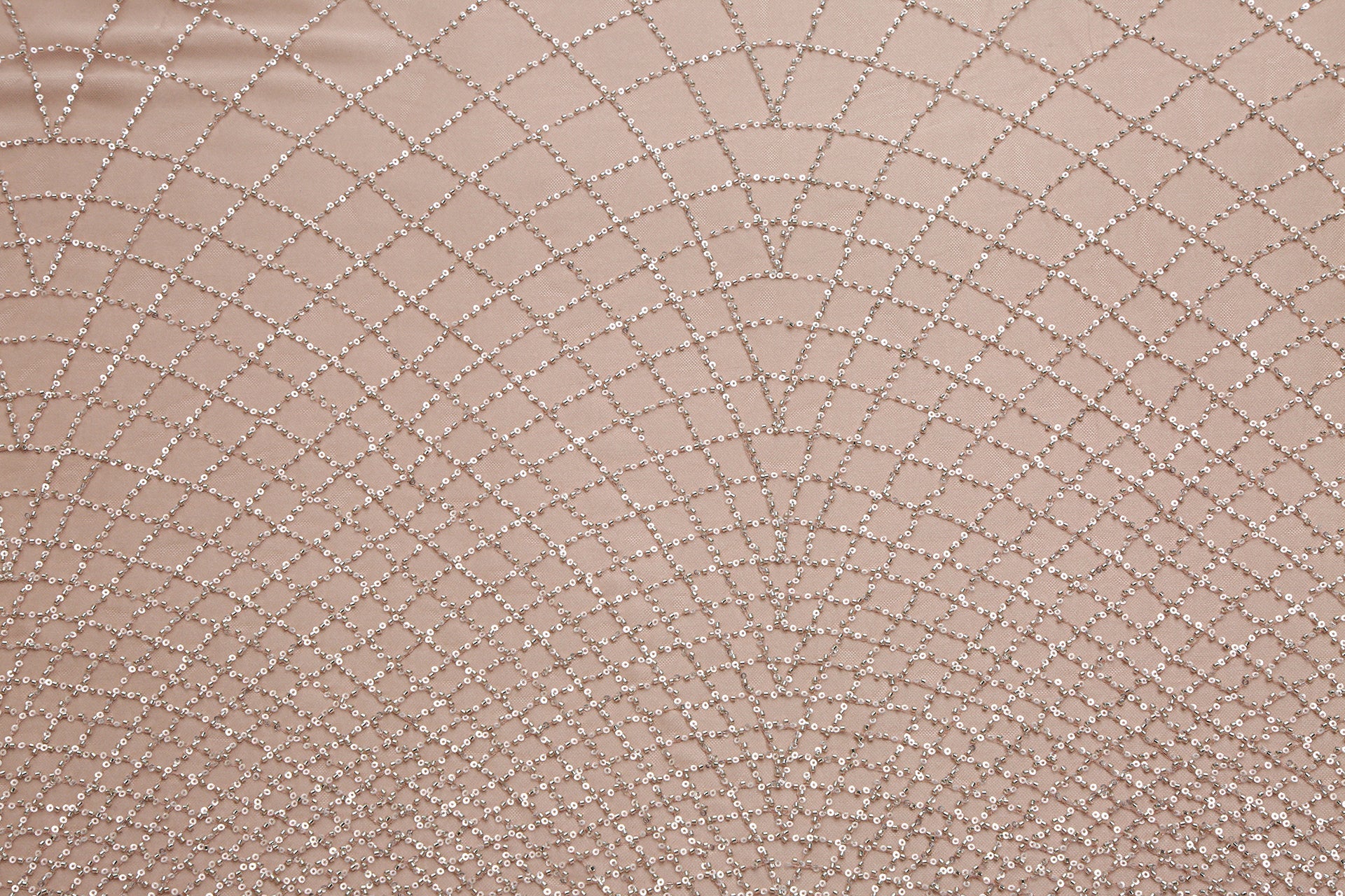 Beaded Silk Tulle Beaded Fabric