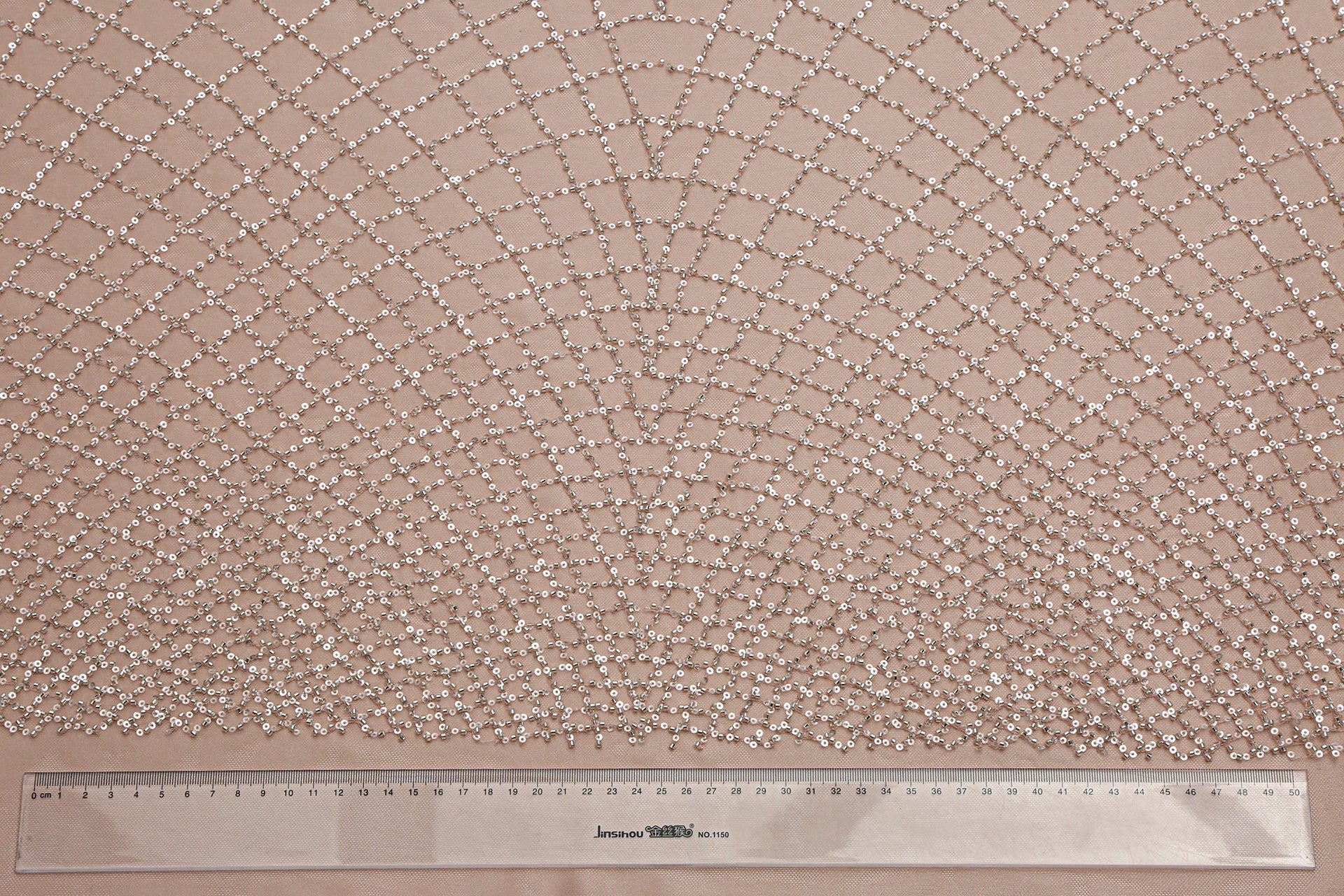 Beaded Silk Tulle Beaded Fabric