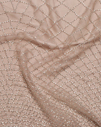 Beaded Silk Tulle Beaded Fabric