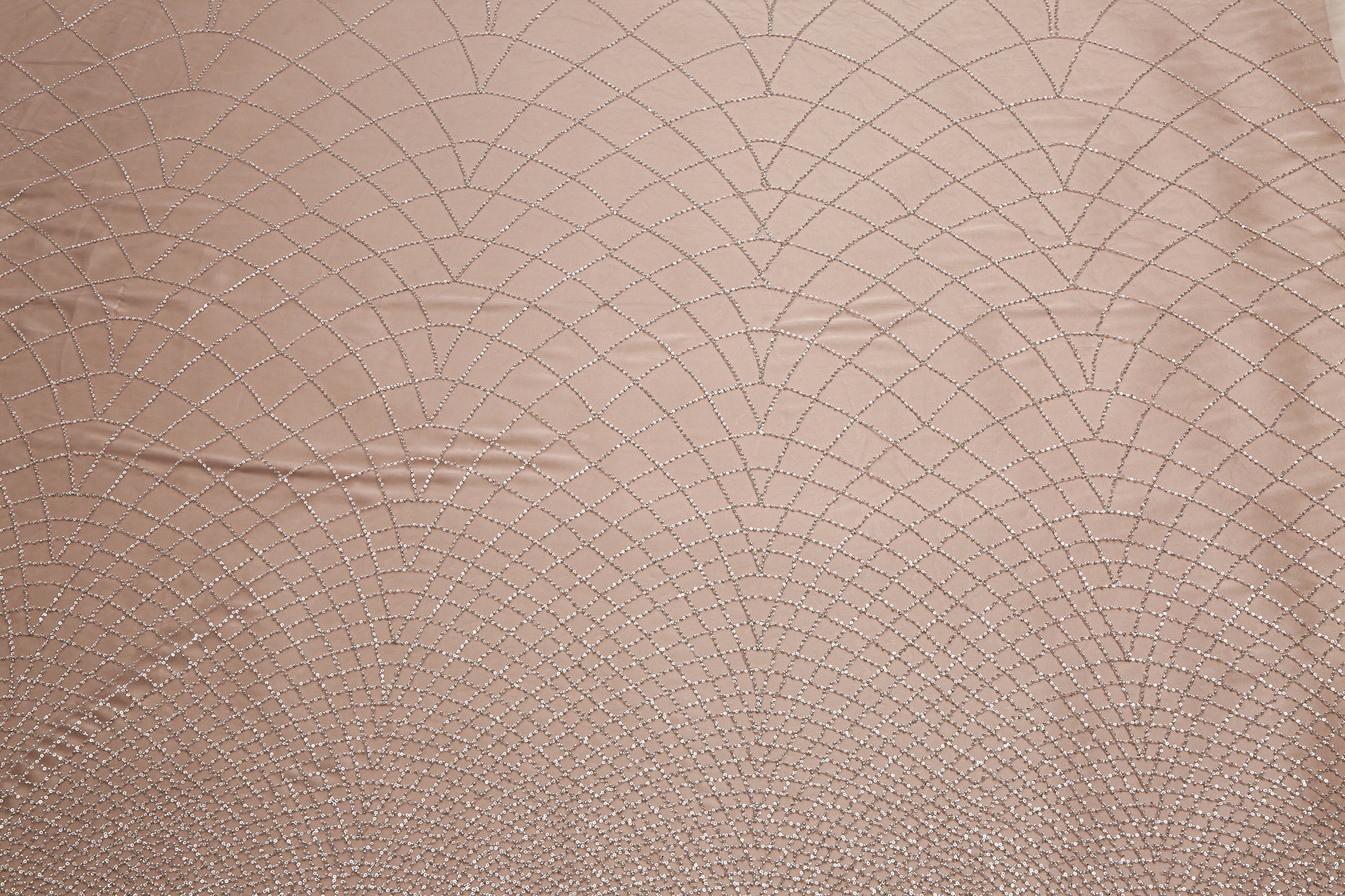 Beaded Silk Tulle Beaded Fabric