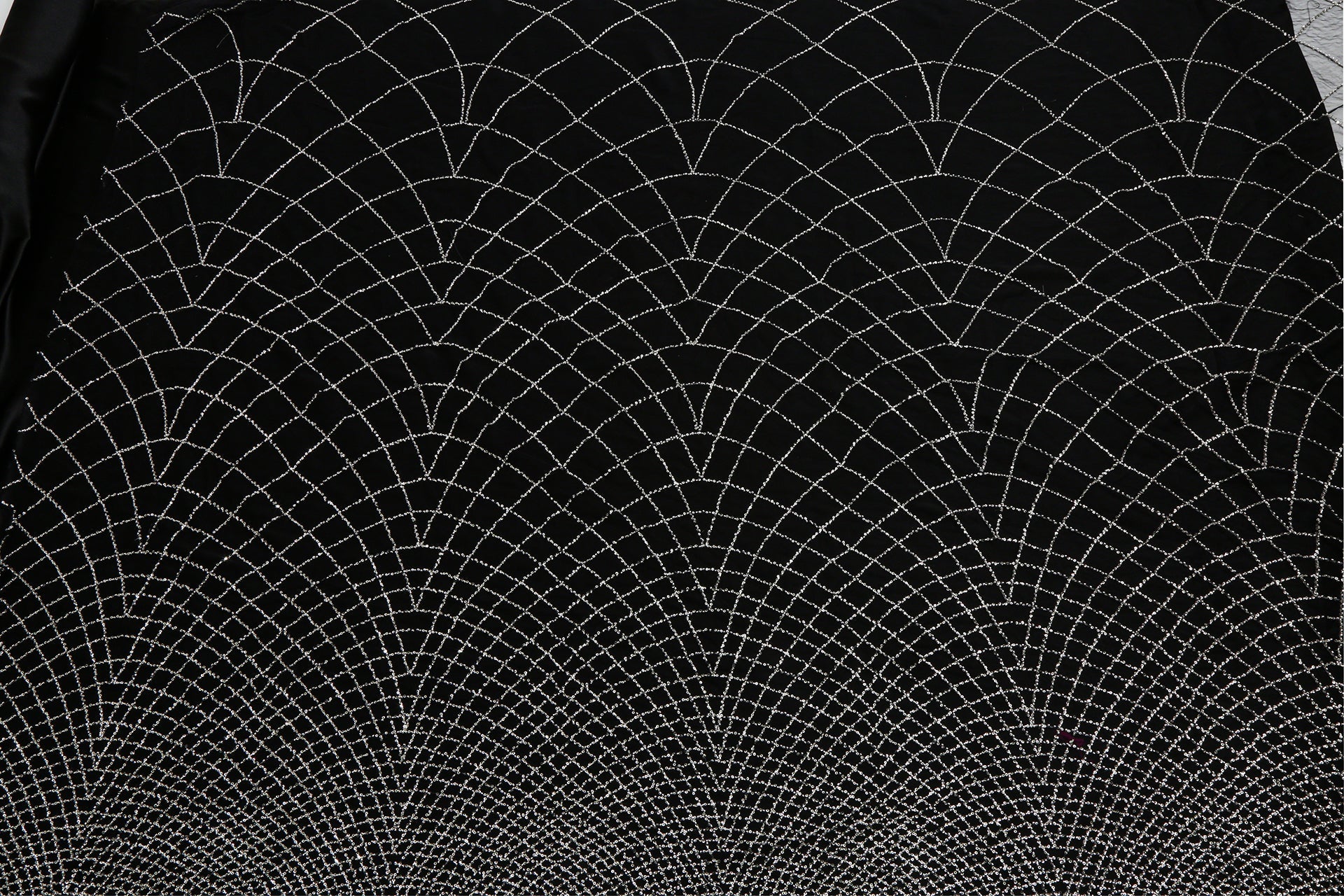 Beaded Silk Tulle Beaded Fabric