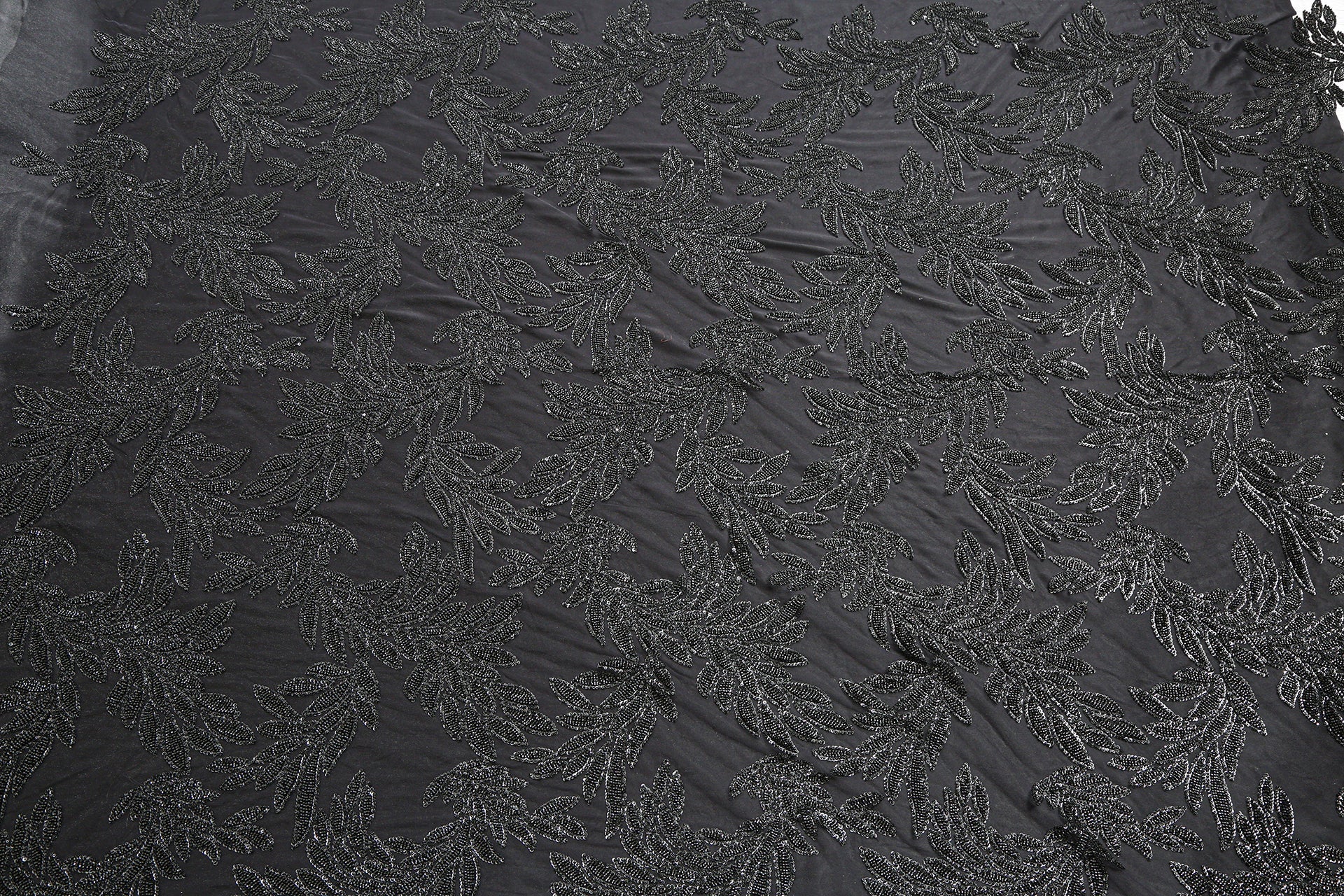 Beaded Silk Tulle Beaded Fabric