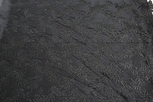 Beaded Silk Tulle Beaded Fabric - Polyester