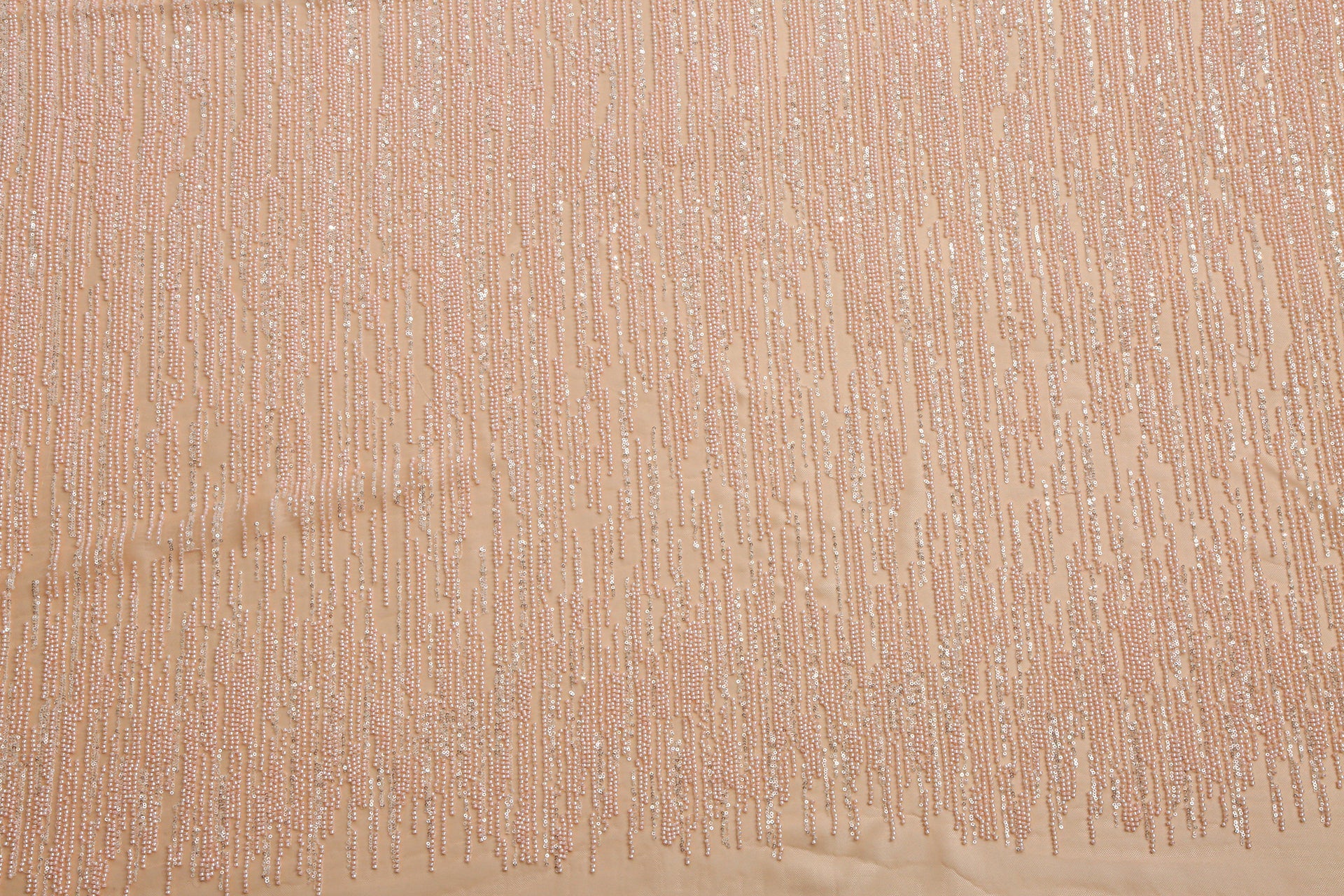 Beaded Silk Tulle Beaded Fabric