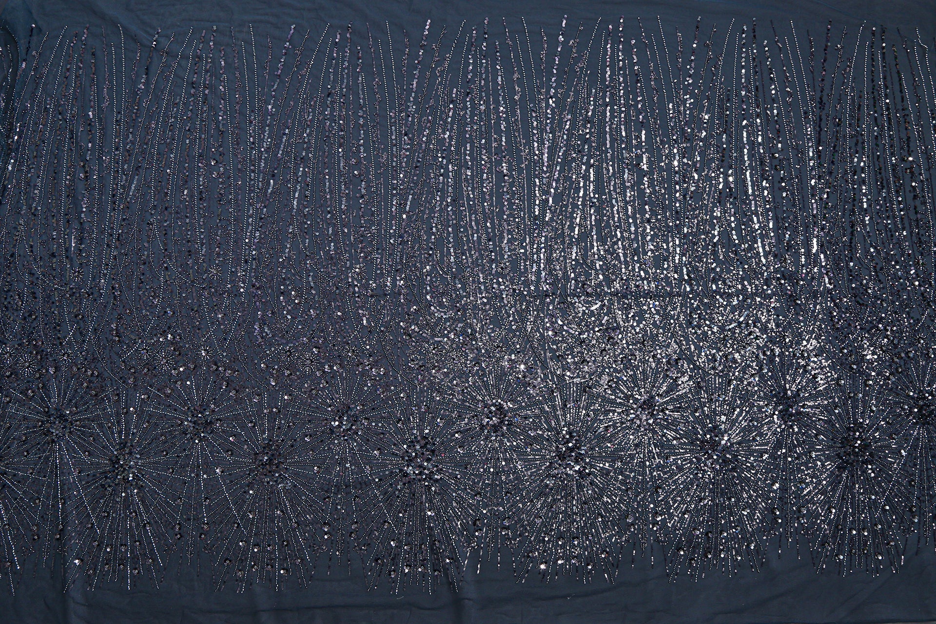 Beaded Silk Tulle Embroidery Fabric