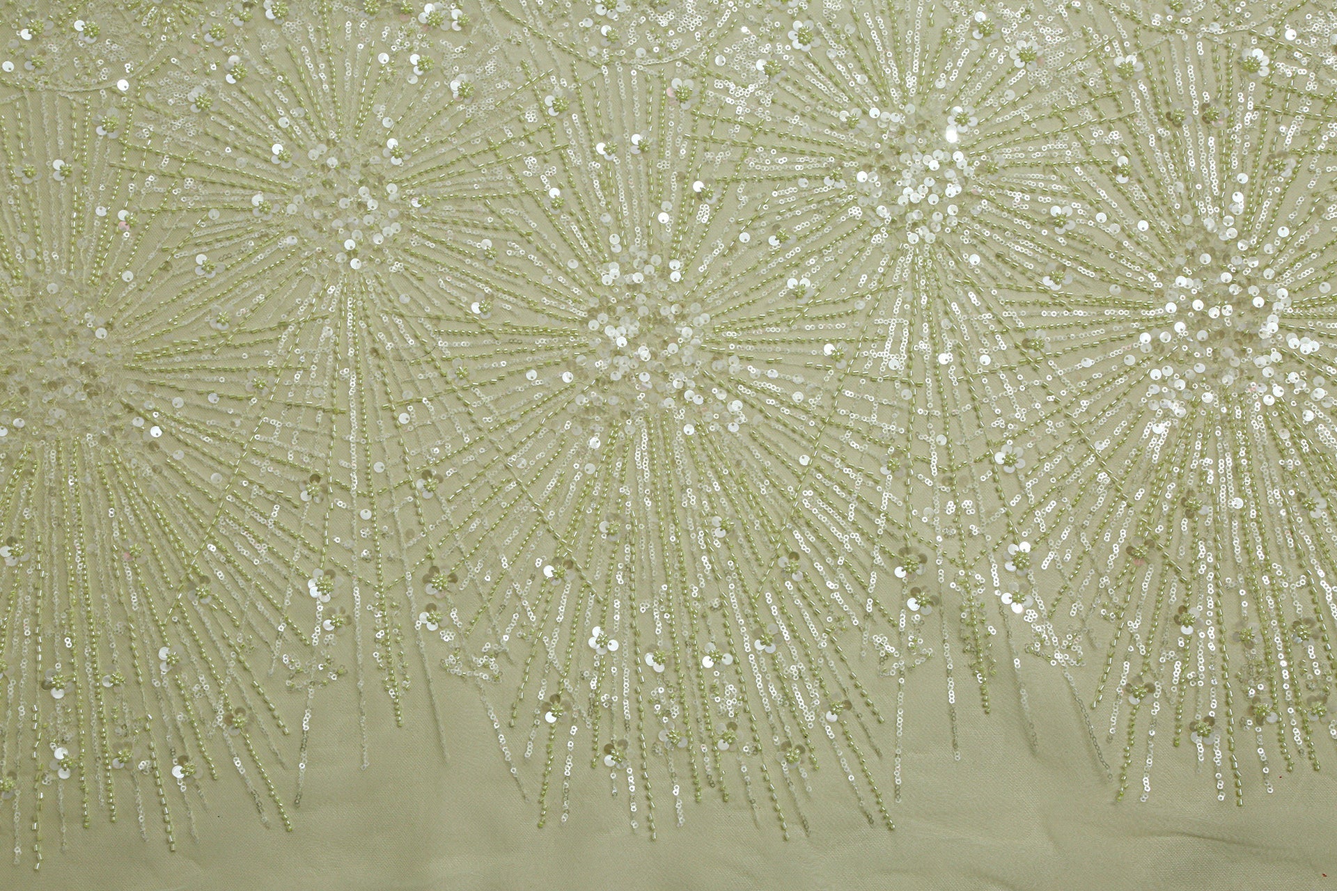 Beaded Silk Tulle Beaded Fabric