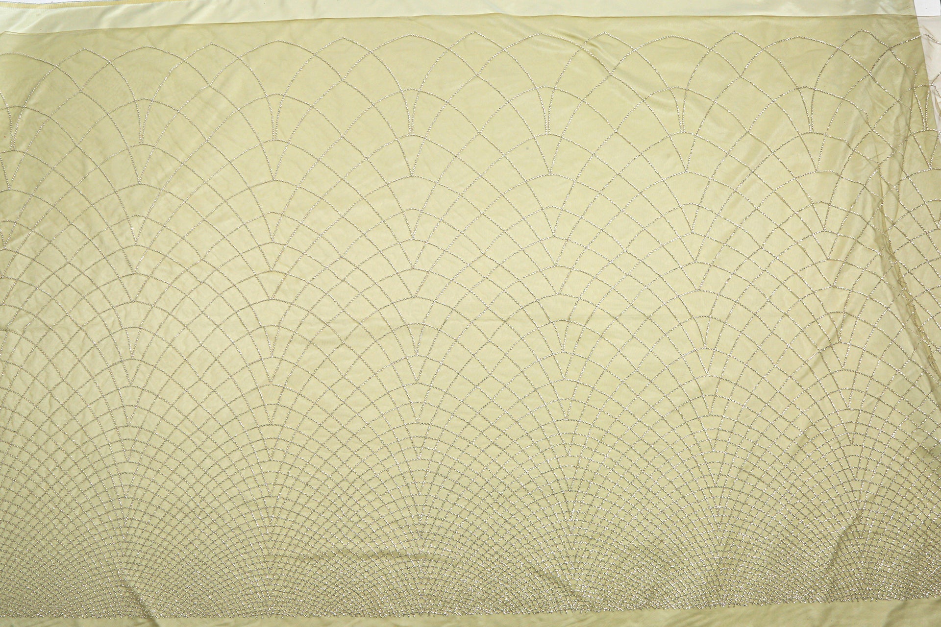 Beaded Silk Tulle Beaded Fabric