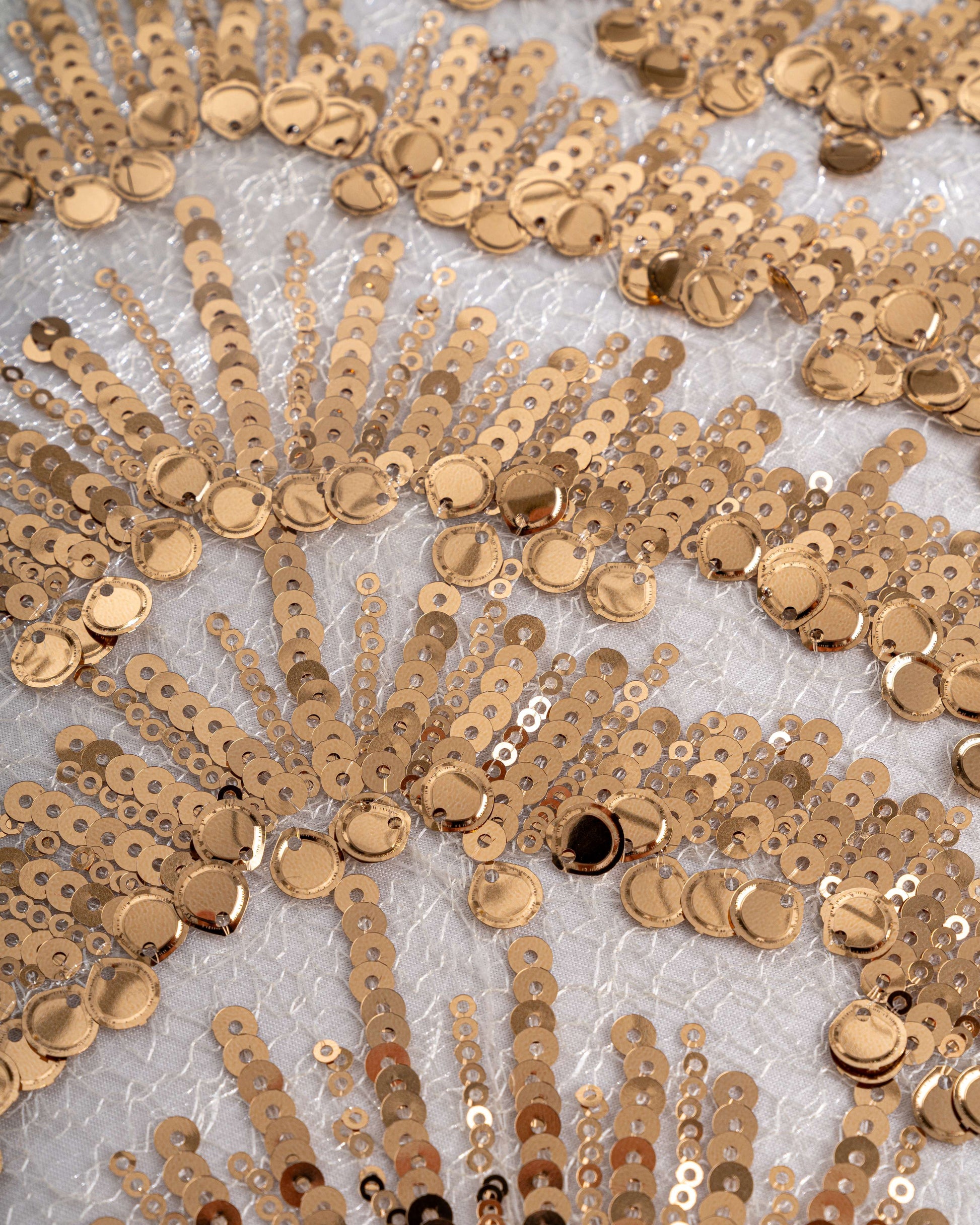 Twill with shiny copper sequins