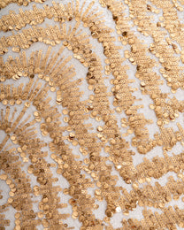 Twill with shiny copper sequins