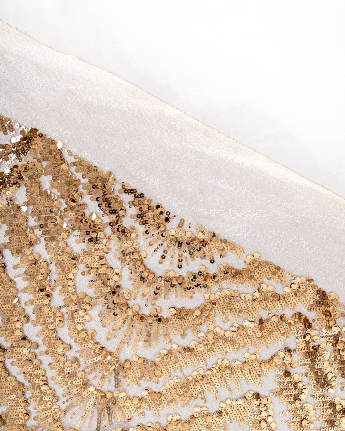 Twill with shiny copper sequins