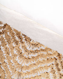 Twill with shiny copper sequins