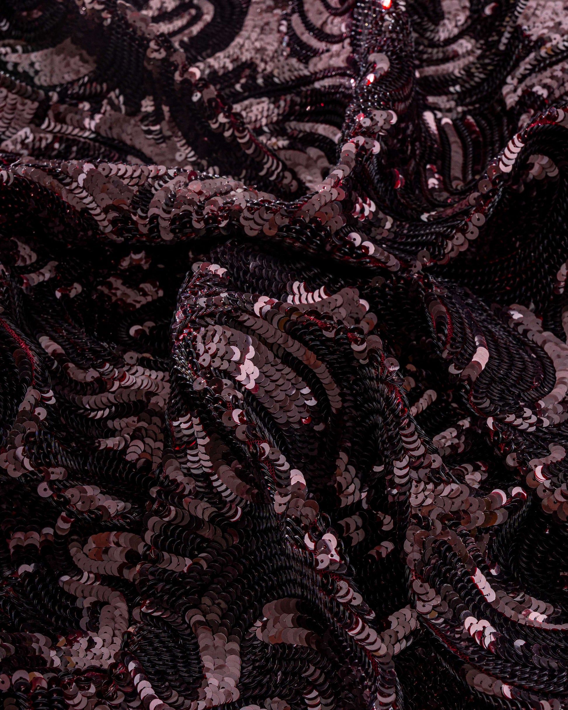 Layered sequined tulle