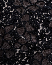 Velvet embroidered tulle with sequins