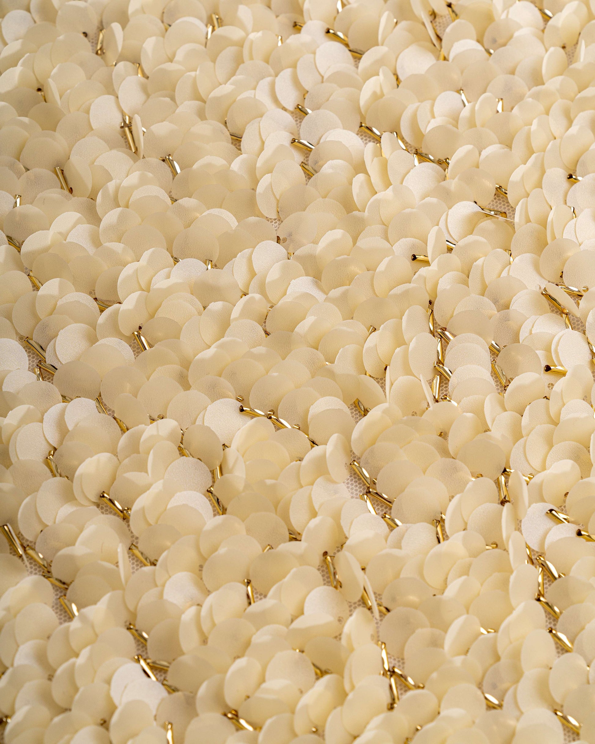 Stretch tulle fabric with sequins