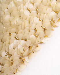 Stretch tulle fabric with sequins