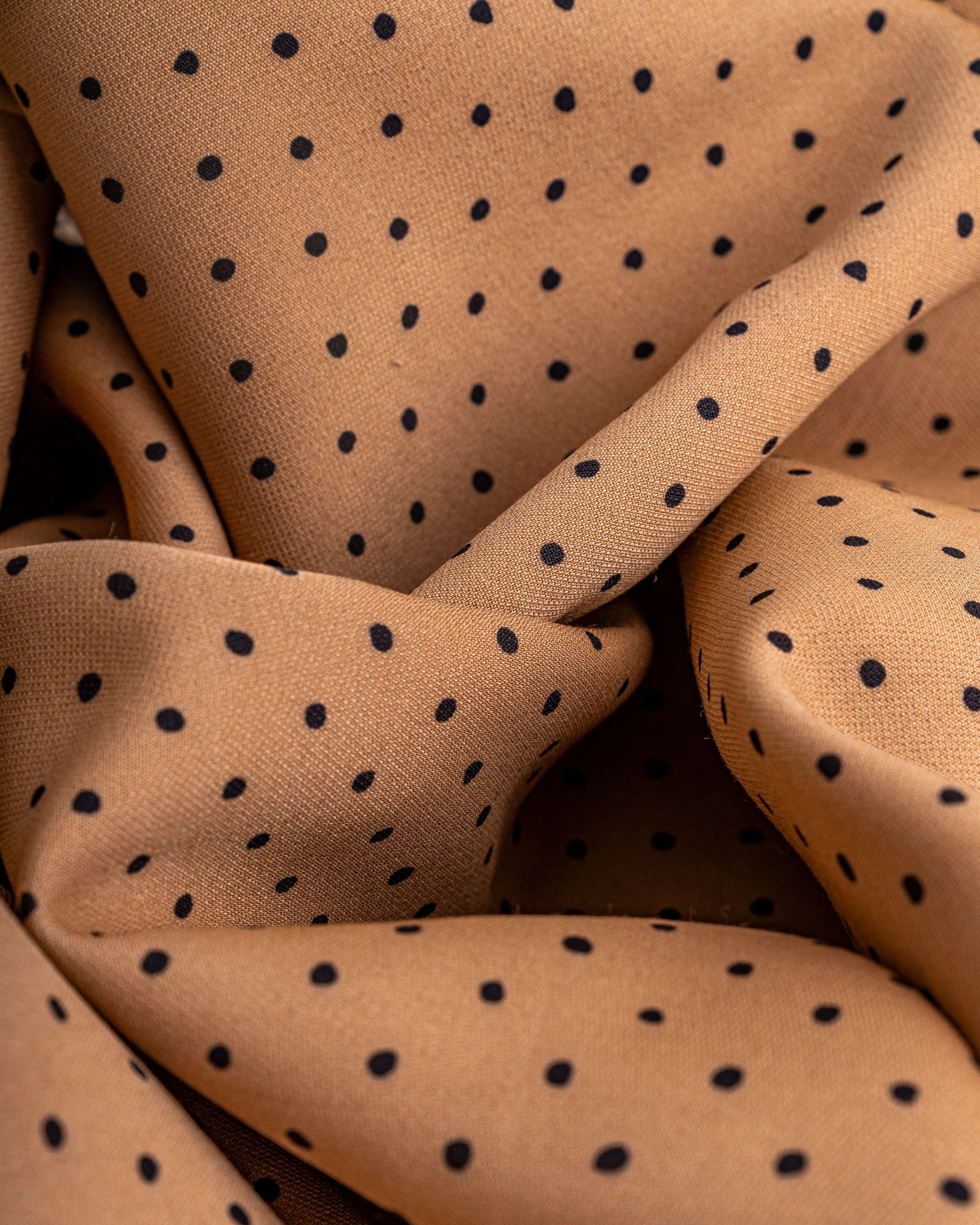Silk Wool Polka Fabric