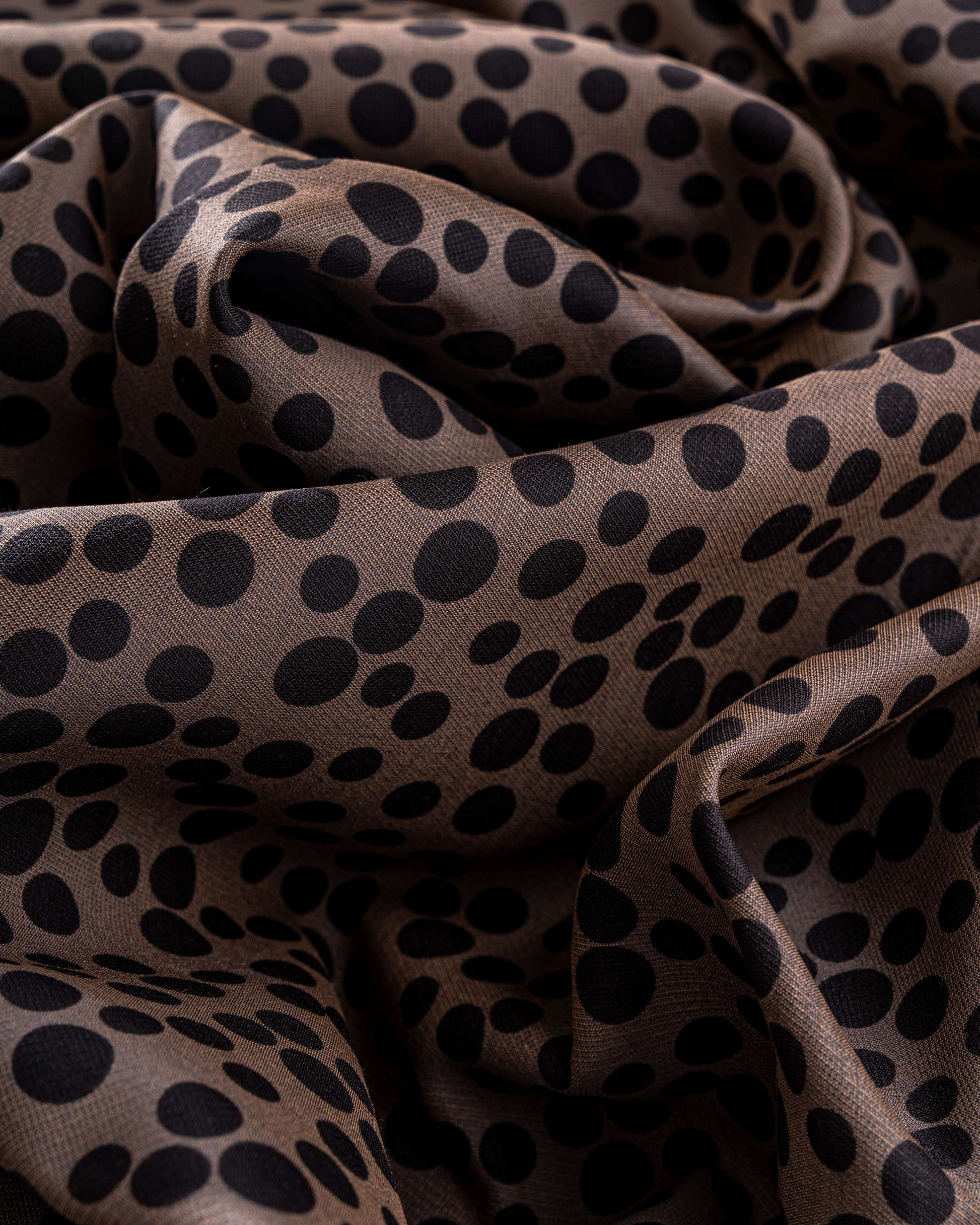 Silk Wool Polka Fabric