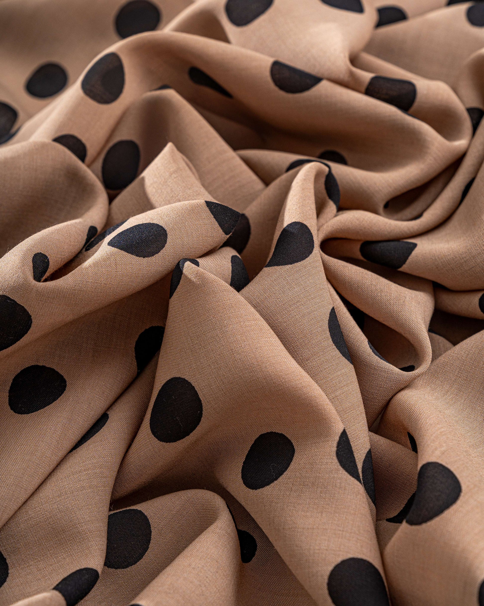 Silk Wool Polka Fabric