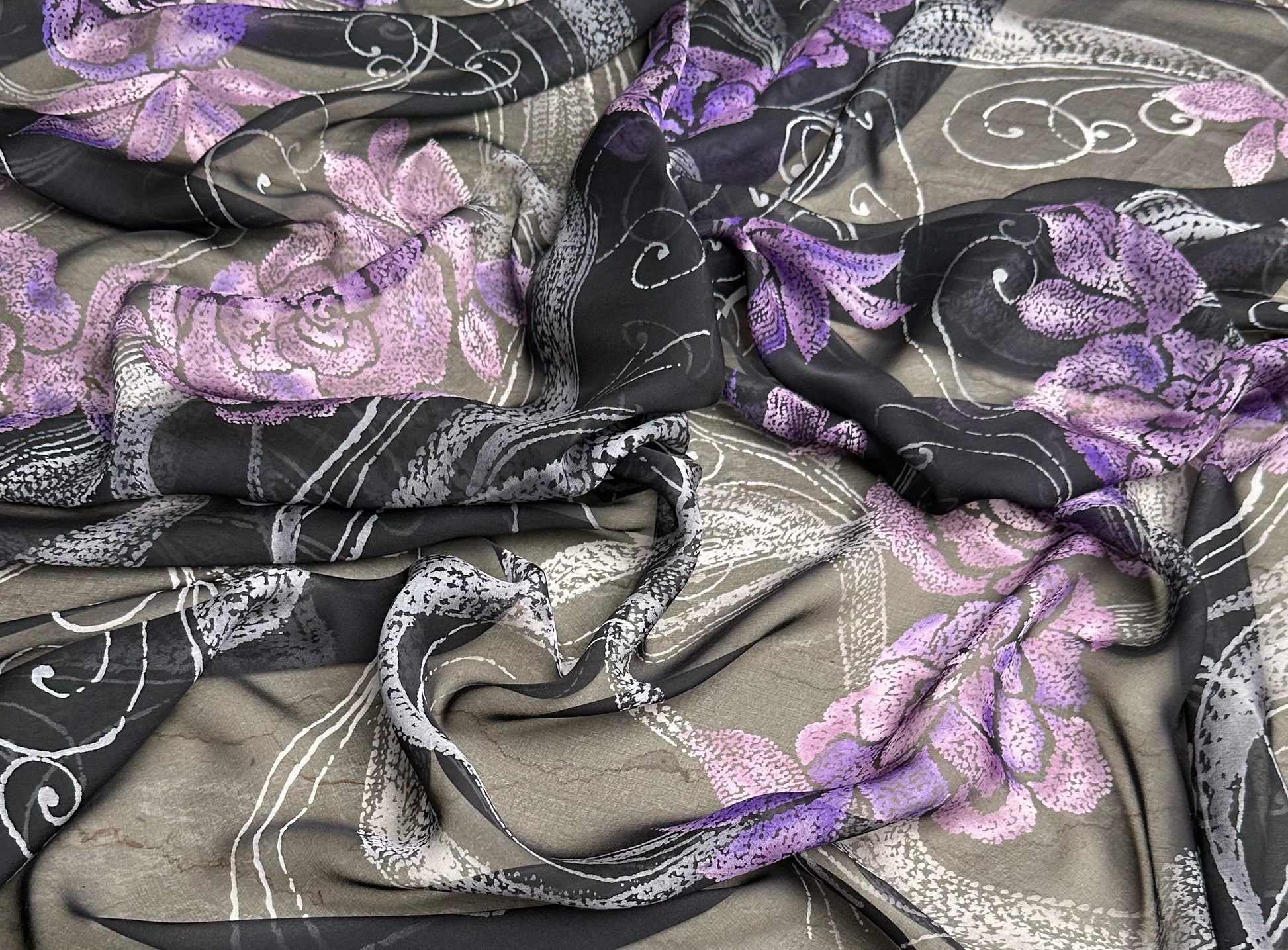 شيفون حرير طبيعي